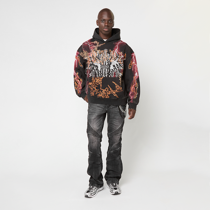 Smoke Rise Color Block & Piping Jeans nero 92690 5