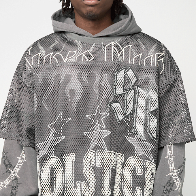 Smoke Rise Luxe Club Mesh 2-FER Hoodie siva 92695 3