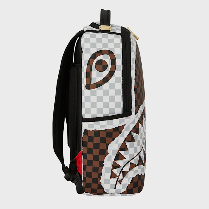 SPRAYGROUND Cream and Brown Tear Check Backpack castanho 92721 3