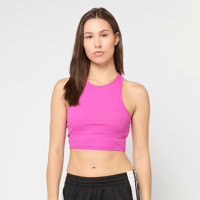 Urban Classics Ladies Cropped Rib Top fioletowy 92776 1