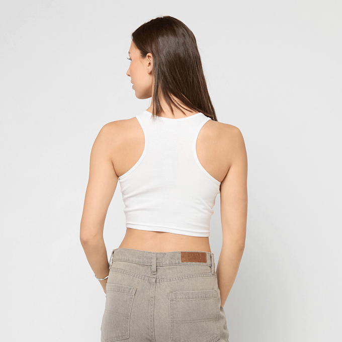 Urban Classics Ladies Cropped Rib Top biały 92774 2