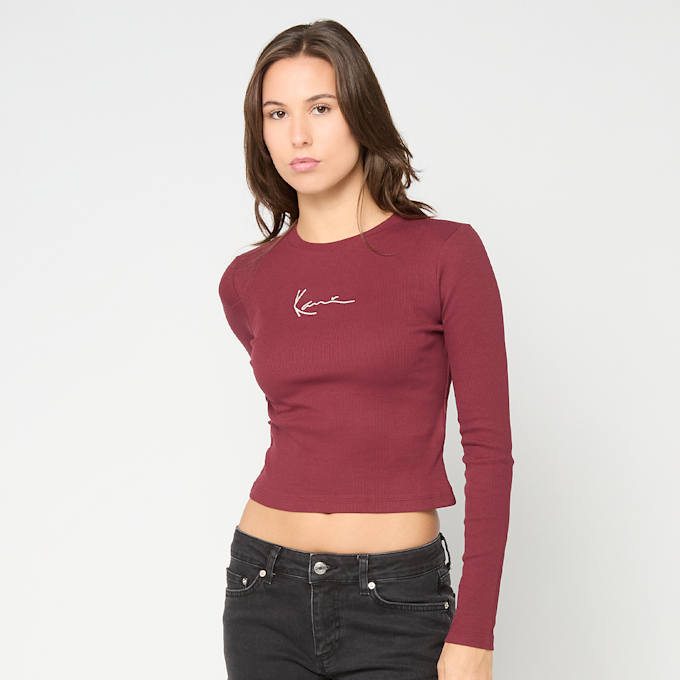 Karl Kani Small Signature Short Rib LS rosso 92789 1