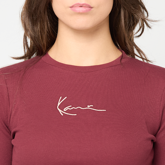 Karl Kani Small Signature Short Rib LS rosso 92789 3