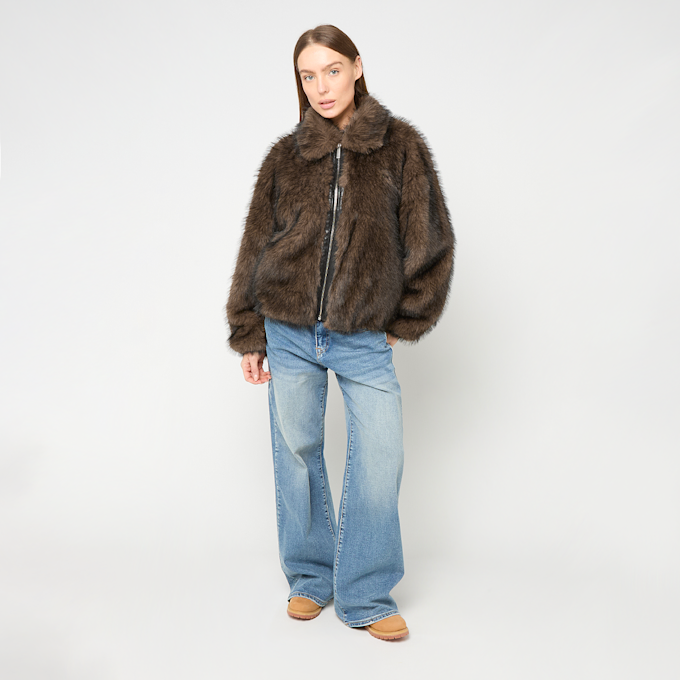 Karl Kani Metal Signature Faux Fur Jacket castanho 92794 4