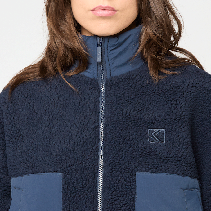 Karl Kani OG Crop Teddy Bomber Jacket azul 92790 3