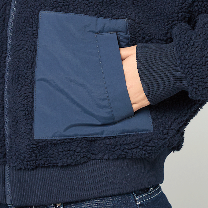 Karl Kani OG Crop Teddy Bomber Jacket bleu 92790 4