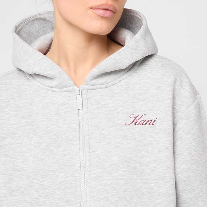Karl Kani Script Print Zip Hoodie grigio 92875 3