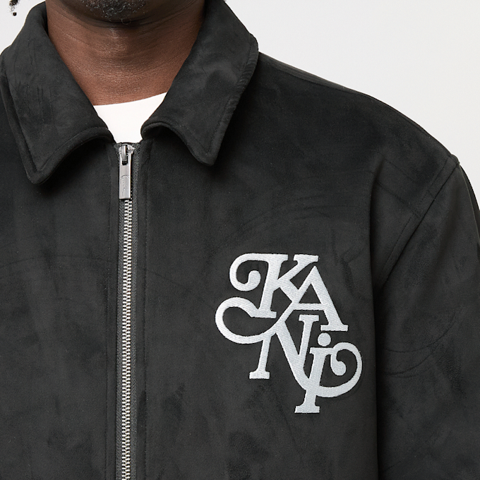 Karl Kani Kani Legacy Faux Suede Bowling Jacket zwart 92980 3