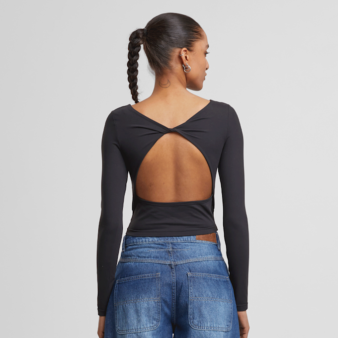 Urban Classics Ladies Slim Fit Longsleeve preto 92990 1