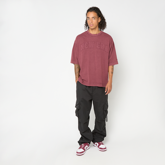New Era Washed Oversized Tee rosso 93061 4