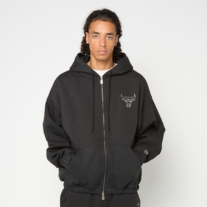 New Era NBA Linear Oversized Zt Hoodie Chicago Bulls noir 93051 2