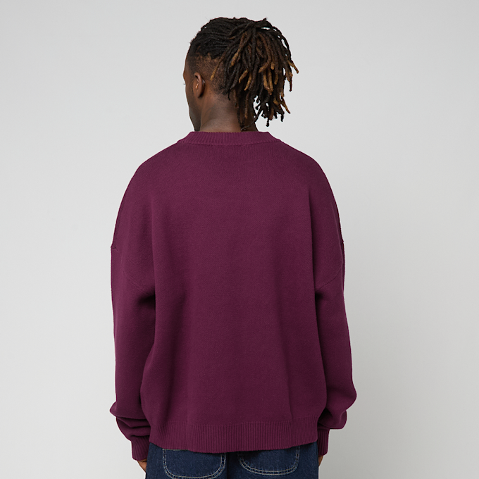 Prohibited Contrast SC Knit Sweater rouge 99573 2