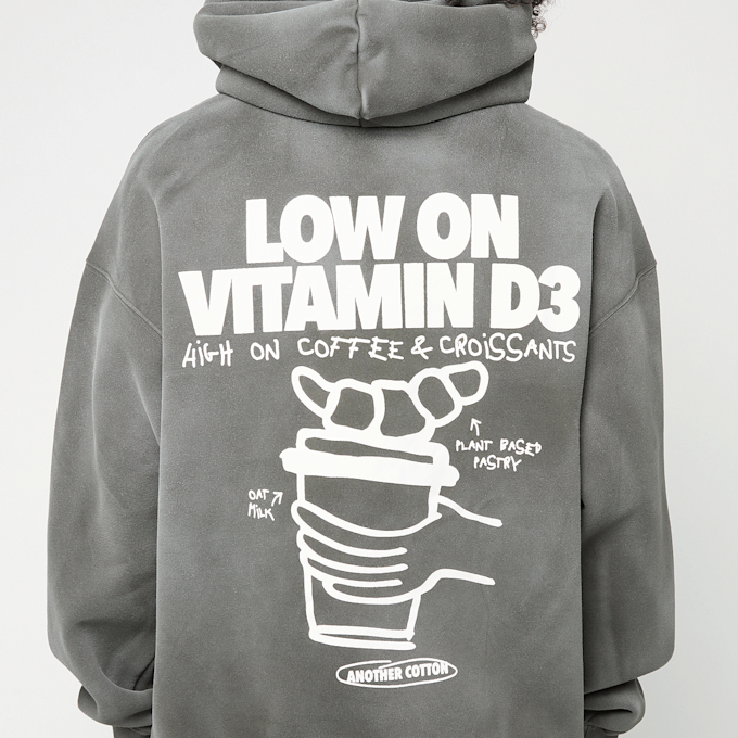 Another Cotton Lab Vitamin D3 Washed Hoodie grigio 93103 4