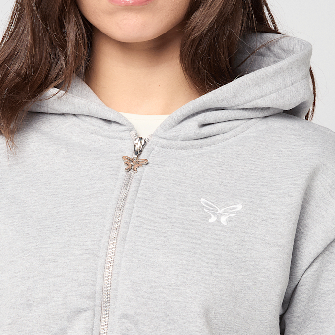 Felicious Cropped Terry Zip Hoodie szary 93138 3