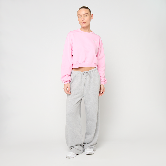 Felicious Cropped Terry Crewneck różowy 93141 4
