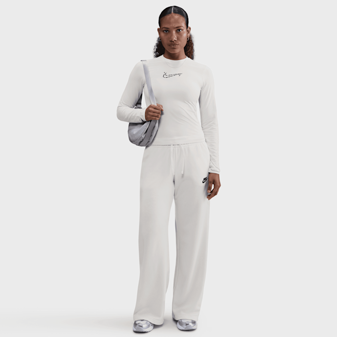 Nike   Sportswear Tight Cropped Long-Sleeve T-Shirt gris 93357 5