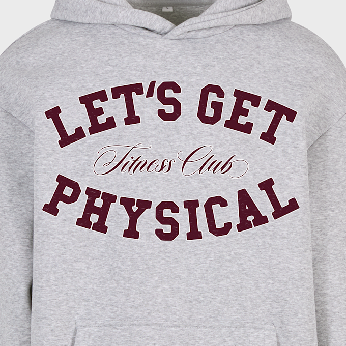 Mister Tee Let's Get Physical Fluffy Hoody gris 93443 3