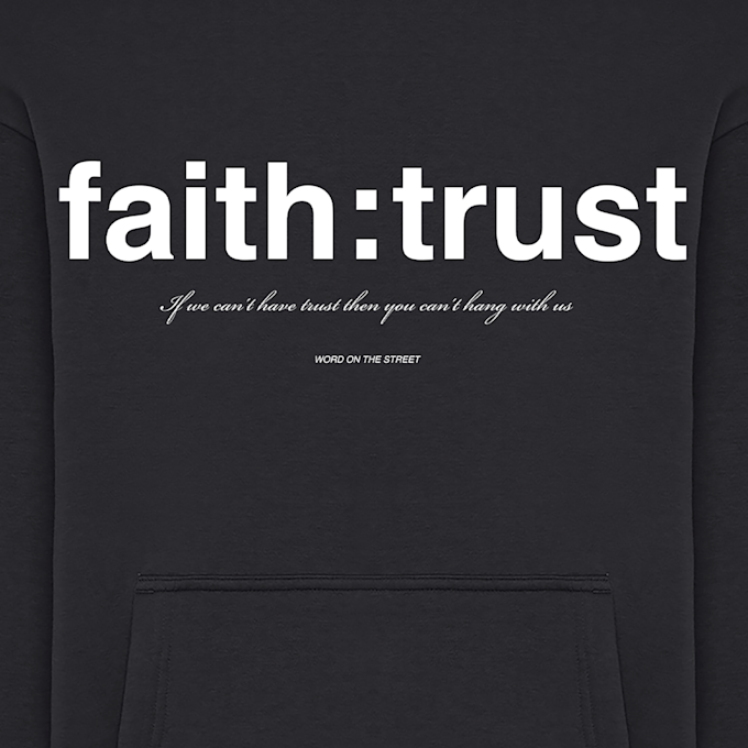 Mister Tee Faith And Trust Fluffy Hoody czarny 93452 3
