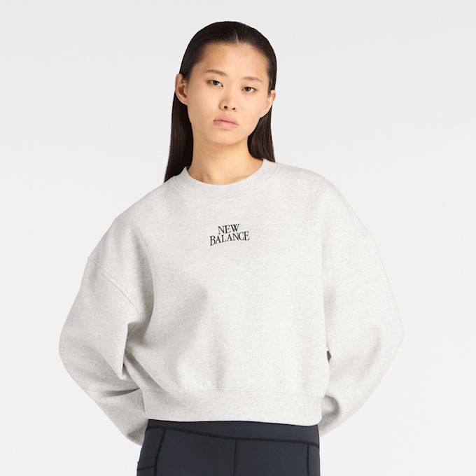 New Balance Linear Heritage Fleece Crew grijs 93530 1