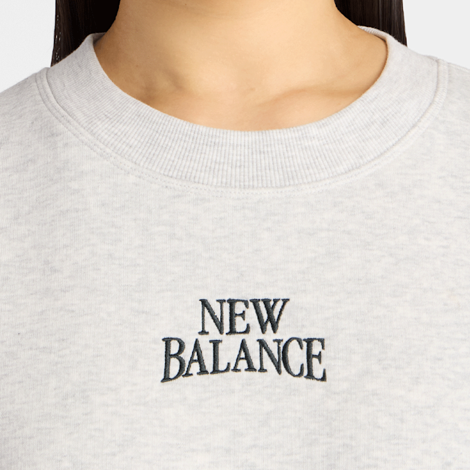 New Balance Linear Heritage Fleece Crew grigio 93530 3