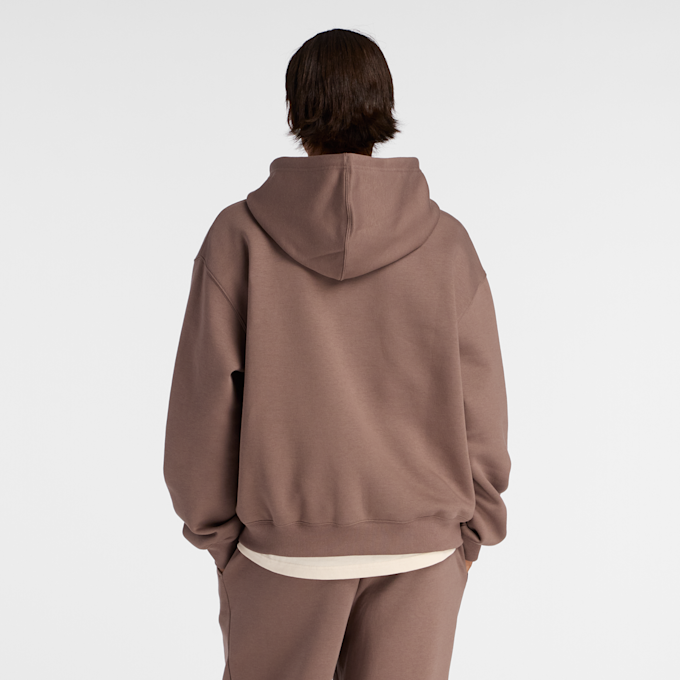 New Balance SPORT ESSENTIALS FLEECE HOODIE blue agate (423) brązowy 93537 3