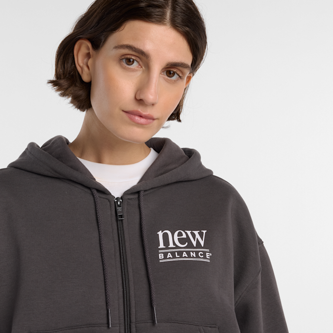 New Balance Reimagined Fleece Full Zip preto 93535 3