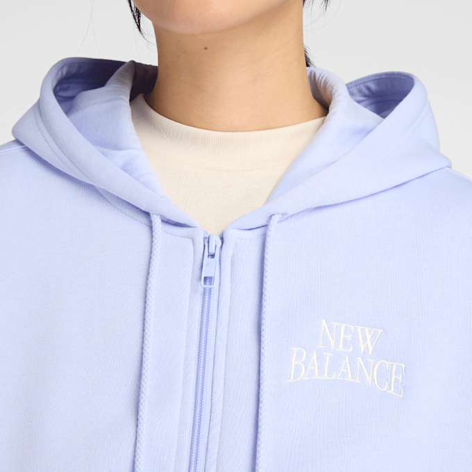 New Balance Linear Heritage Fleece Full Zip bleu 93538 3