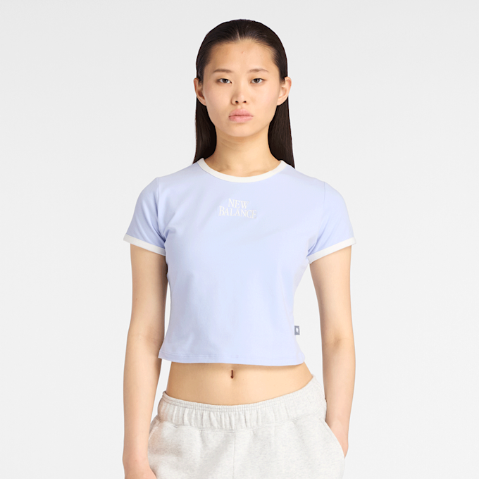 New Balance Linear Heritage Ringer T-Shirt blau 93536 1