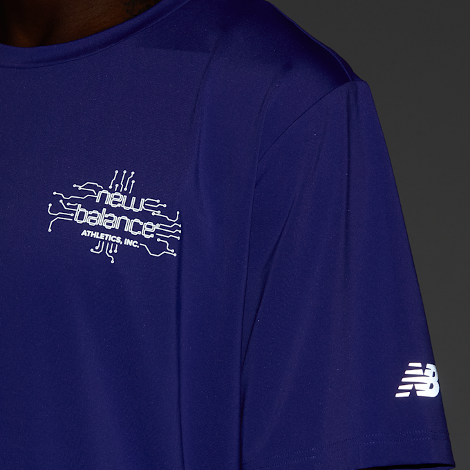 New Balance Reflective Poly T-Shirt violeta 93651 5