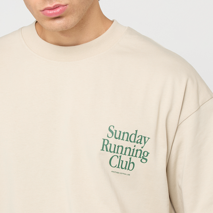 Another Cotton Lab Sunday Running Club Oversized T-Shirt beige 93767 3