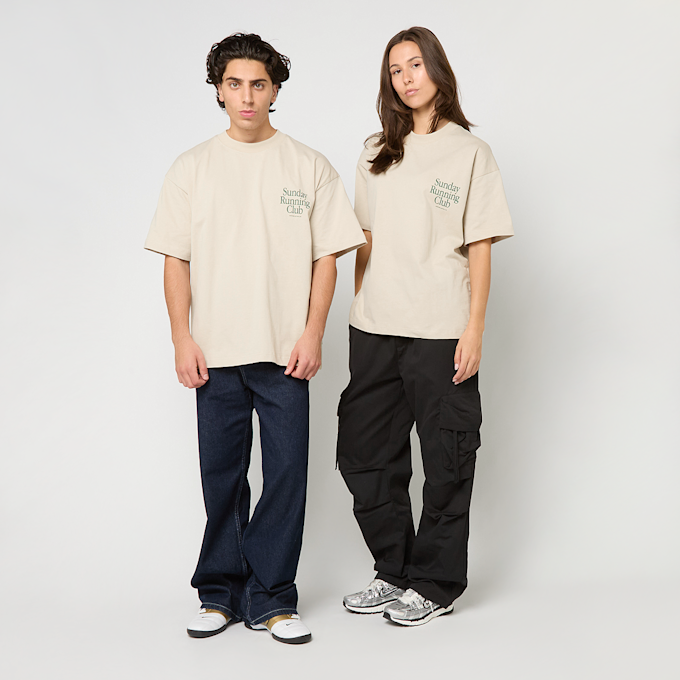 Another Cotton Lab Sunday Running Club Oversized T-Shirt bege 93767 6