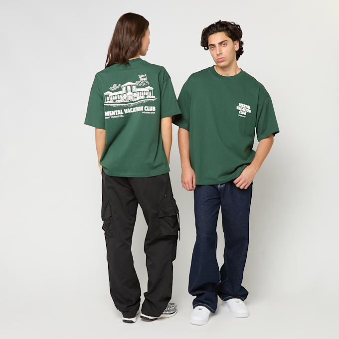 Another Cotton Lab Mental Vacation Oversized T-Shirt zielony 93766 6
