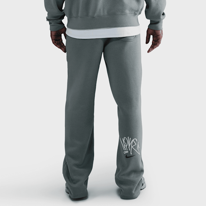 Nike   Sportswear Open-Hem Fleece Pants cinzento 93985 2