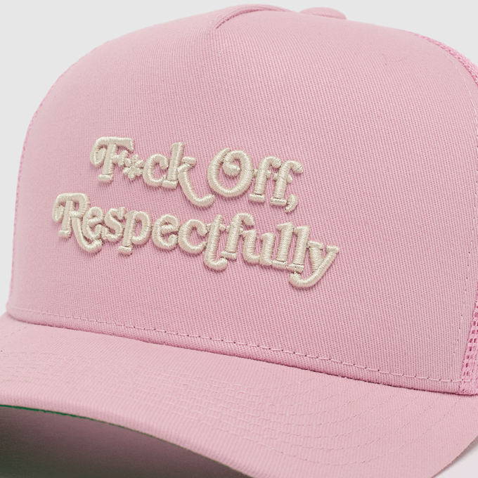 Field Grade Respectfully Twill Mesh Trucker rose 94067 4