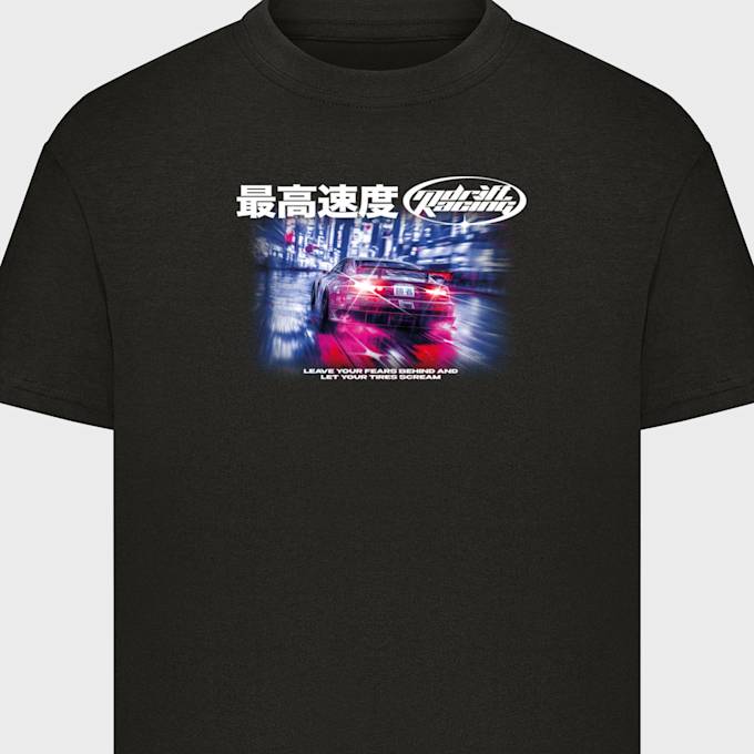 Mister Tee - Kids Drift Racing Tee czarny 94410 3