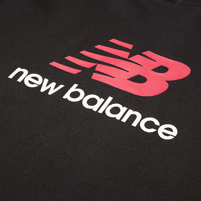 New Balance French Terry Stacked Logo Hoodie schwarz 94380 3