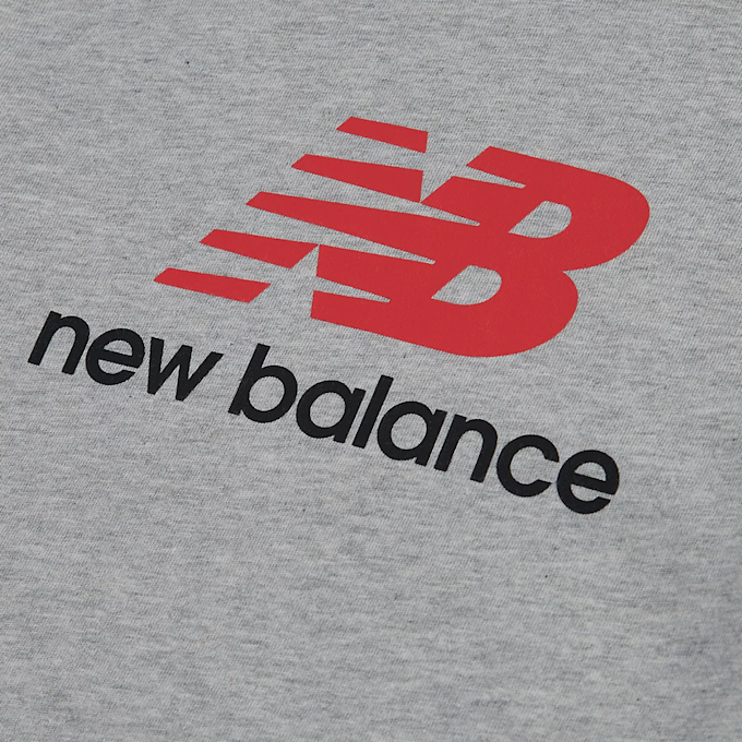 New Balance Jersey Stacked Logo Tee grijs 94386 3