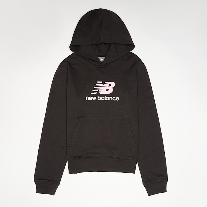 New Balance French Terry Stacked Logo Hoodie negro 94383 1