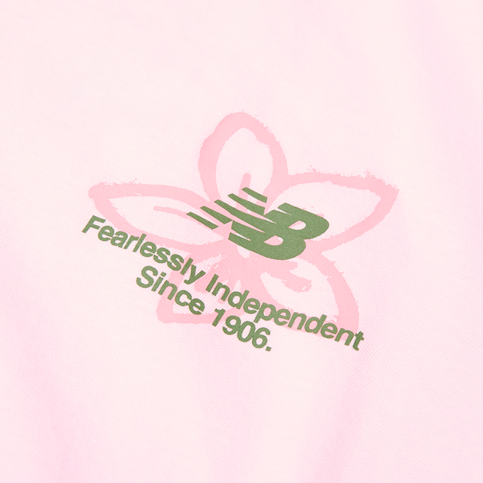 New Balance Boston Floral Graphic Tee Light Raspberry lichtroze 94393 4