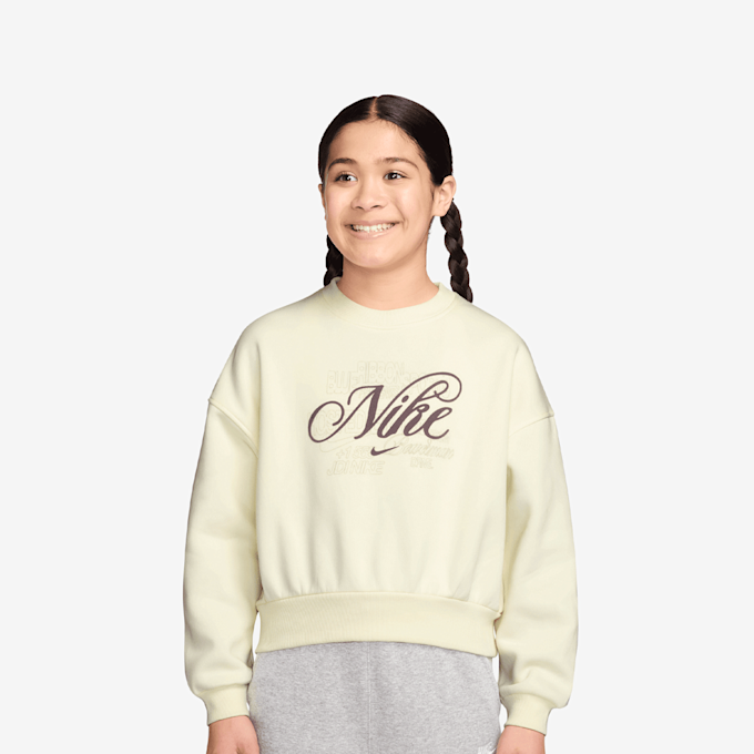 Nike Sportswear Club Fleece Boxy Graphic Crew beż 94562 1