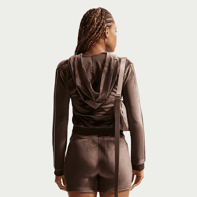 Nike Sportswear Trend Velour Full-Zip Hoodie smeđa 94587 2