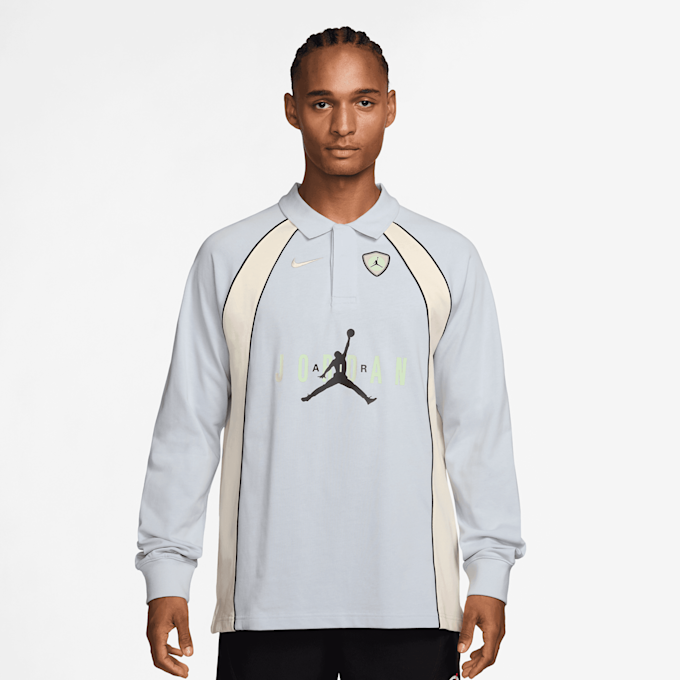 Jordan Flight Long-Sleeve Polo Jersey bleu 94762 1