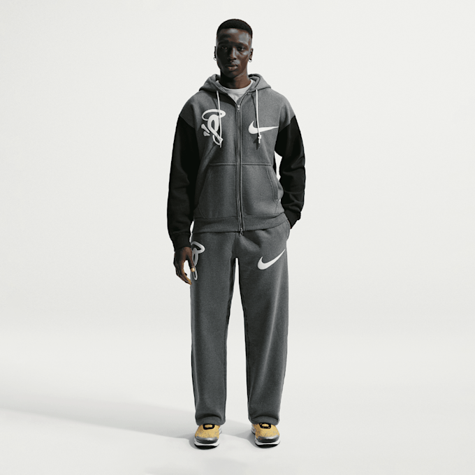 Nike Solo Swoosh x Central Cee Fleece Open Hem Pant grau 94873 7