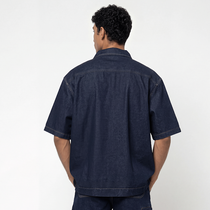 Dickies Denim Shortsleeve Shirt bleu 94950 2