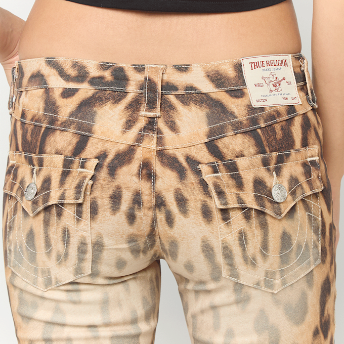 True Religion Becca Mid Rise Bootcut Flap castanho 95194 4