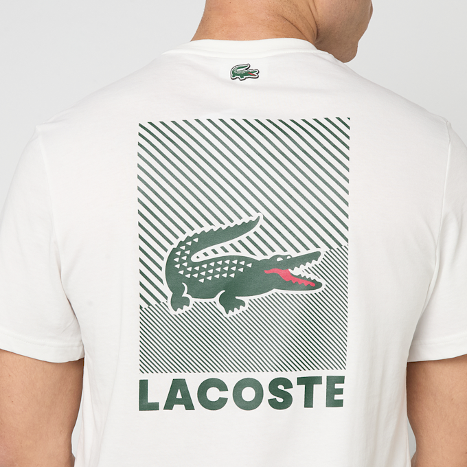 Lacoste Custom Slim Fit Jersey Crewneck T-Shirt weiß 95257 3