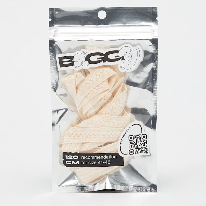 BAGGY Braid Cord Laces 120cm beż 95451 1