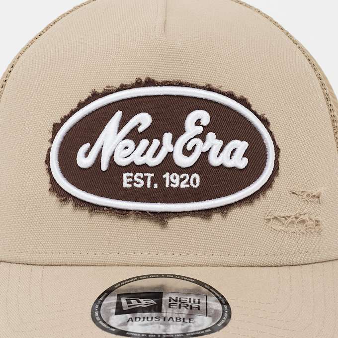 New Era 9Forty A-Frame Trucker Oval Canvas Distress beige 95476 4