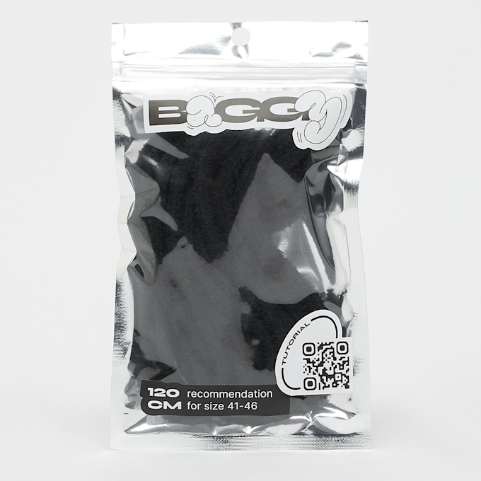 BAGGY Round Fuzzy Laces 120cm noir 95487 1