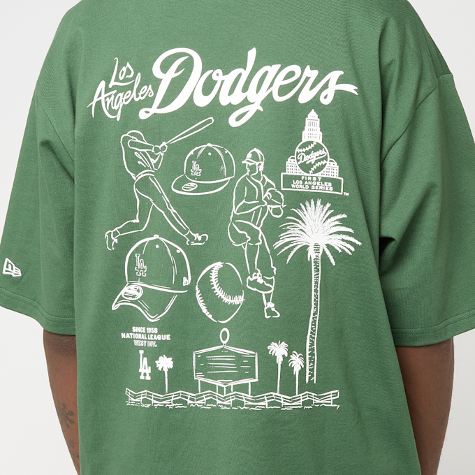 New Era MLB Baseball Graphic Os Tee Los Angeles Dodgers Cig grün 95609 4